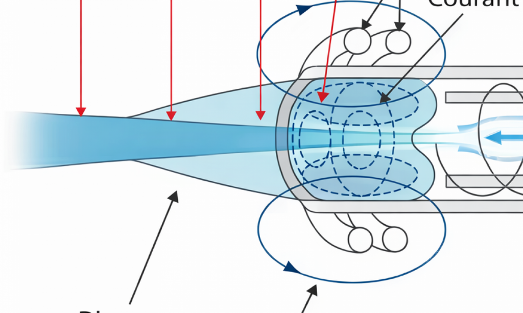 Torche plasma dans l'ionisation ICP