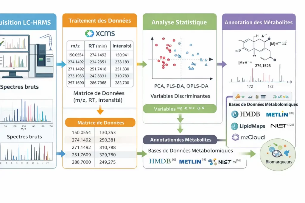Workflow analyse métabolomique
